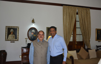 The outgoing Indian High Commissioner to Seychelles, H.E. Dr Ausaf Sayeed, paid a farewell call on President Danny Faure at State House.