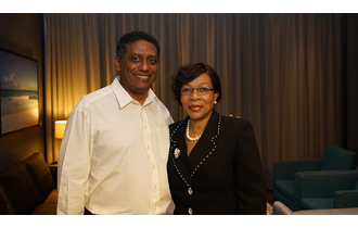 President Danny Faure met with the Director of International Bureau of Education-UNESCO, Dr Mmantsetsa Marope. Dr Marope was in Seychelles for the First International Biennial Conference on Early Childhood Care and Education (ECCE)