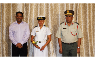 President of the Republic of Seychelles and Commander-in-Chief of the Armed Forces, Mr Danny Faure, had the honour to promote SCOW 1171, second Lieutenant Connie Anthony to the rank of Lieutenant.