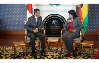 President Danny Faure arrived in Mauritius. He was welcomed at the Sir Seewoosagur Ramgoolam International Airport by the Prime Minister of the Republic of Mauritius, Hon. Pravind Kumar Jugnauth, and other high dignitaries in the Mauritian Government.