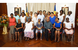 President Danny Faure received various groups of retirees from the public service at State House.