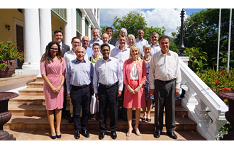 EU Delegation pays courtesy call on President FaureThe Ambassador of the European Union (EU) to the Republic of Seychelles, H.E. Marjaana Sall, accompanied by representatives from thirteen EU Member States, paid a courtesy visit to President Danny Faure a
