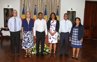 President Faure, witnessed the swearing-in of the Electoral Commissioners of Seychelles, during a swearing-in ceremony held at State House