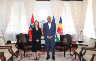 President Receives Credentials of Ambassador Designate of the Kingdom of Norway to the Republic of Seychelles