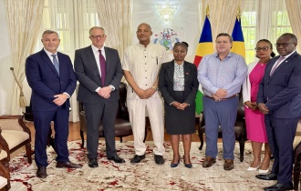 Absa Group Executive Introduces New Managing Director of Absa Bank Seychelles to President Herminie