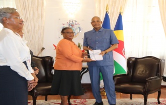 Select Committee Presents SBC Board Recommendations to President Herminie
