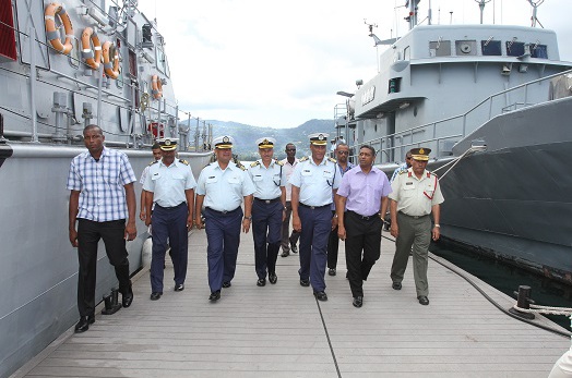 President Faure Visits Seychelles Coast Guard Base President Faure Visits Seychelles Coast Guard Base