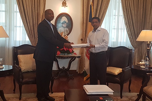 President Receives Report of Inquiry into Judge Karunakaran President Receives Report of Inquiry into Judge Karunakaran