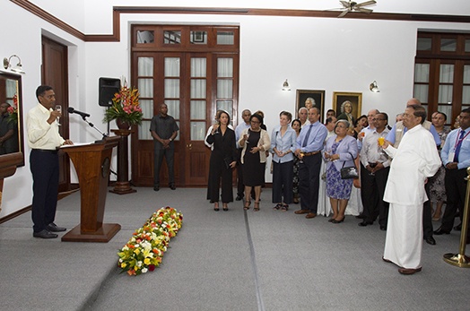 President Faure hosts reception in Honour of President Maithripala Sirisena President Faure hosts reception in Honour of President Maithripala Sirisena