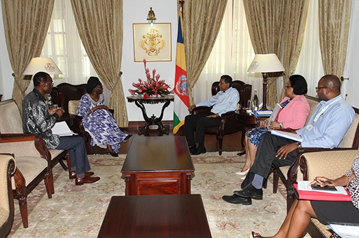President Faure welcomes ILO Assistant Director General and Regional Director for Africa President Faure welcomes ILO Assistant Director General and Regional Director for Africa