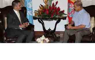 President Michel meets with President of the UNGA