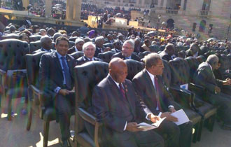 Seychelles Vice President attends Inauguration of President Jacob Zuma as he begins his Second Term