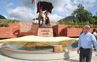 President Michel inaugurates Liberty monument for Seychelles Independence Day