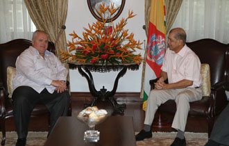 Outgoing Brazilian Ambassador to Seychelles pays farewell visit