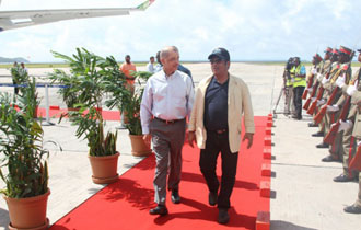 Palauan President arrives in Seychelles as guest of honour for National Day Celebrations