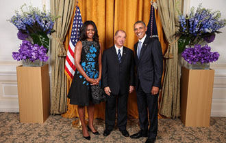 President James Michel attends reception hosted by President Barack Obama for Heads of State in New York