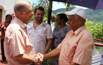 President Michel visits small businesses at Bel Ombre and Beau Vallon