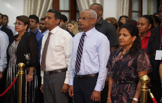 President Faure hosts State reception on the occasion of the State Visit of President Solih to Seychelles