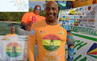 President Ramkalawan congratulates Frederick Ladouceur-Despeville following 'Push the limit' challenge