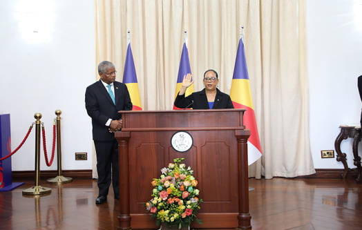 Mrs. Wendy Didon Sworn in as Chairperson of the Electoral Commission