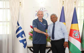President Ramkalawan Receives FIFA Delegation Following Successful Conclusion of FIFA Beach Soccer World Cup 2025