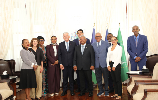 MEF Delegation Pays Courtesy Call on President Ramkalawan