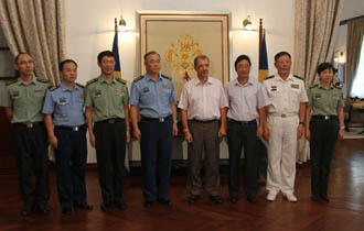 President Michel Meets The General Ma Xiaotian