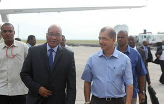 President Zuma Arrives In Seychelles 