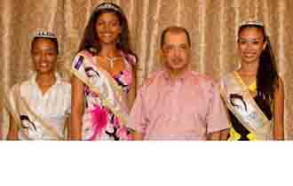 President Michel Meets Miss Seychelles Another World 2013