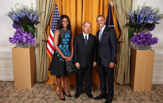 President James Michel attends reception hosted by President Barack Obama for Heads of State in New York