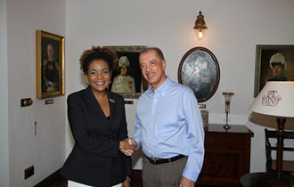 Le Président Michel a acceulli le Secrétaire Générale  de l’Organisation Internationale de la Francophonie, Madame Michaëlle Jean