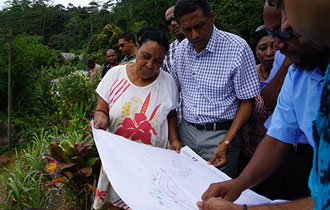 President Danny Faure visits Mont Buxton and St Louis Districts