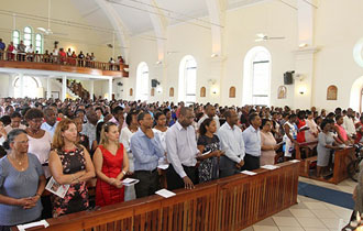 President Faure attends Labour Day Mass