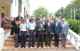President Ramkalawan Hosts U.S. National Defense University Delegation at State House