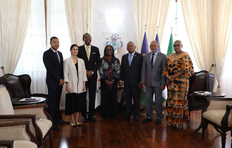 World Bank Officials Pay Courtesy Call on President Ramkalawan
